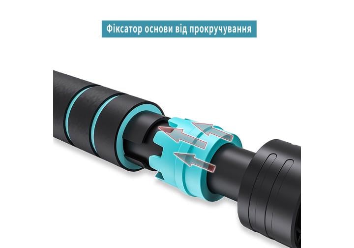 Розсувний розпірний турнік EasyFit BlueGymBar 95-120 см (EF-1634-2) - фото 4