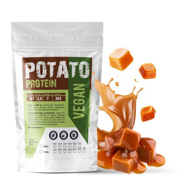 Протеин картофельный Vegan Карамель 87% белка на 16 порций 500 г (21-125-ptp-k500)