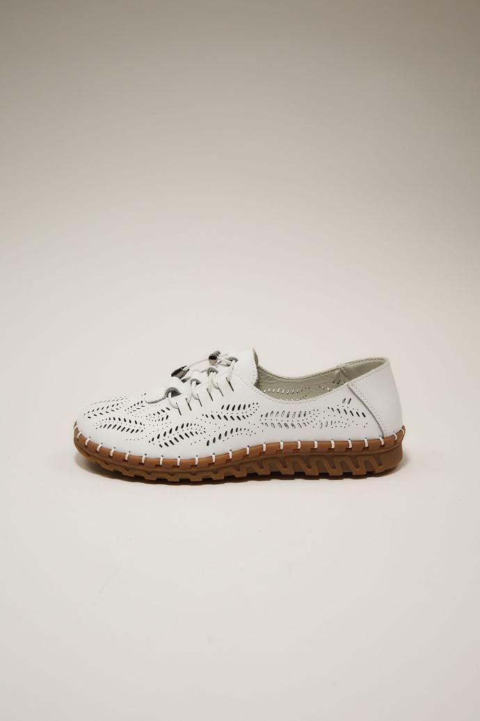 Мокасины женские ALLSY кожаные р. 37 Белый (195189) - фото 4 Мокасины женские ALLSY кожаные р. 37 Белый (195189) - фото 4