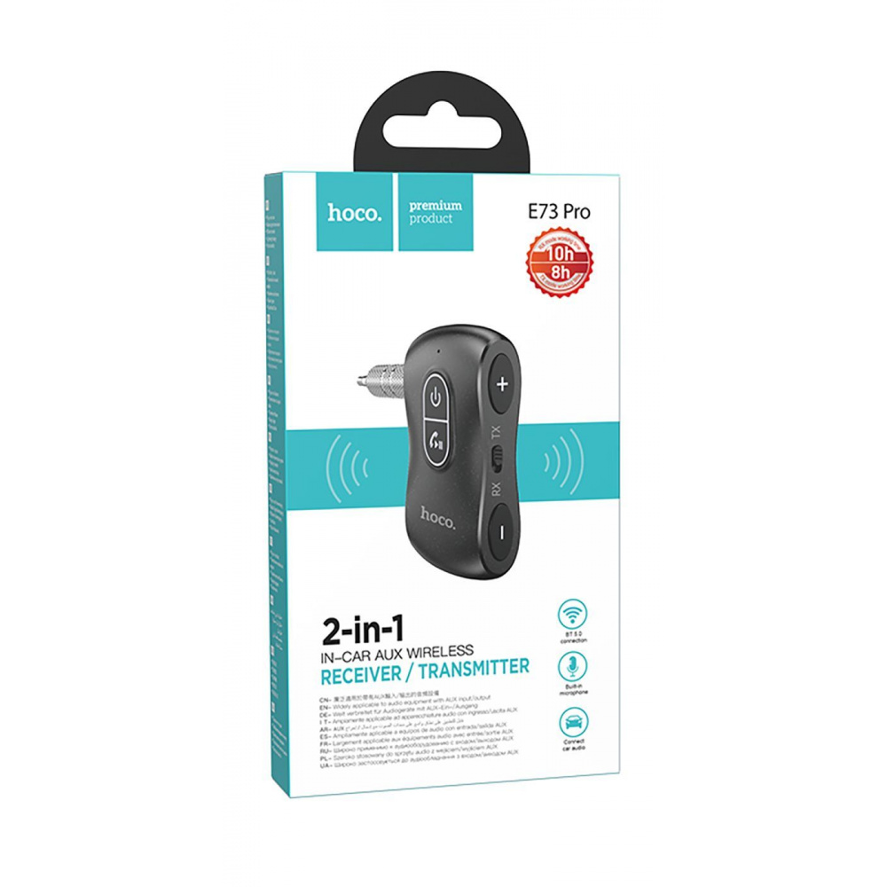 FM-трансмитер AUX Bluetooth Transmitter Hoco E73 Pro Journey Black - фото 2