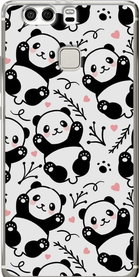 Чехол на Huawei P9 Plus Панды (4318u-300-42517)