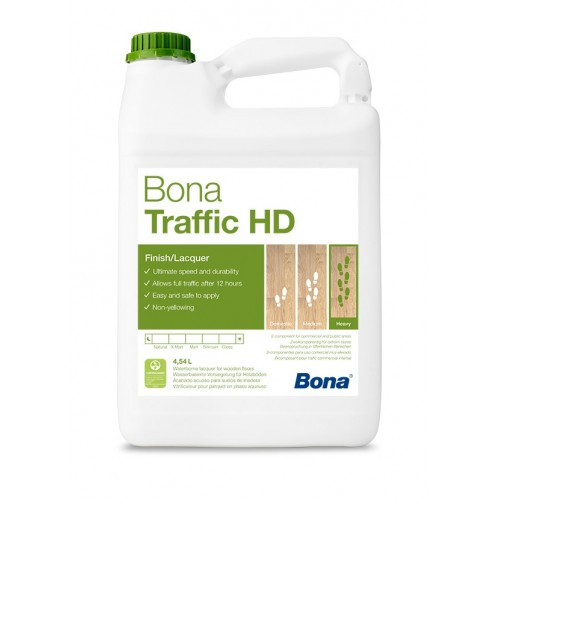 Лак для паркета двухкомпонентный Bona Traffic HD сверхпрочный водный 5 л (2371152289)