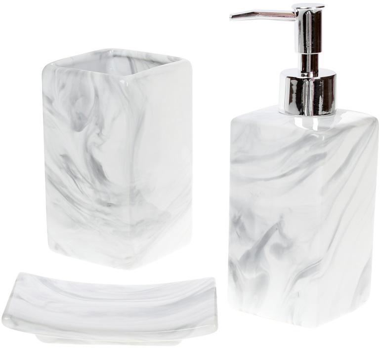 Набор аксессуаров Bright Grey Marble для ванной комнаты 3 пр. (BD-851-283)