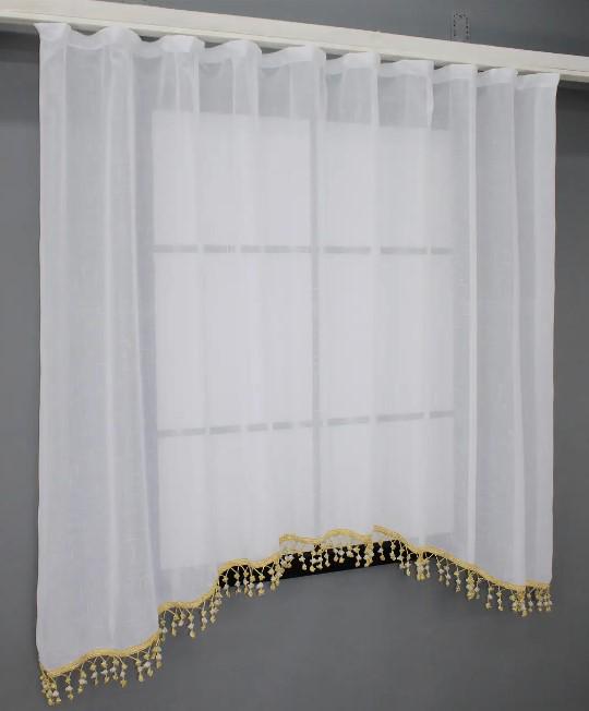 Тюль арка лен/бахрома 270х145 см Белый (000к 51-208) - фото 2 Тюль арка лен/бахрома 270х145 см Белый (000к 51-208) - фото 2