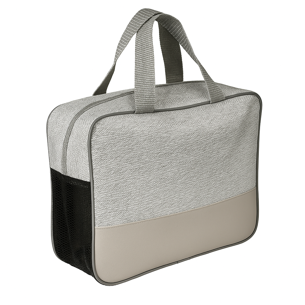 Косметичка дорожная Stenson Classic R33409 полиэстеровая 26x18x9,5 см Серебристый (627751)