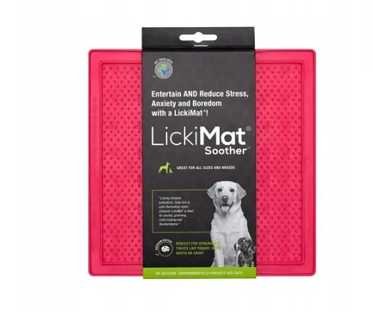 Коврик для лакомства LickiMat Soother 20х20 см Красный - фото 1