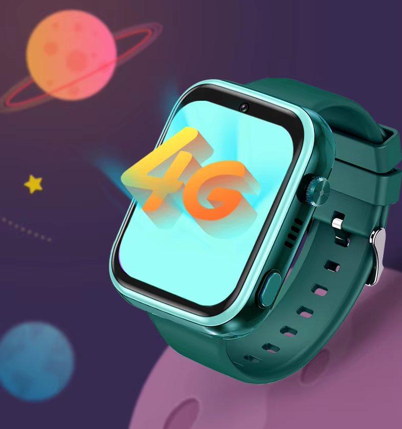 Дитячий смарт годинник 4G Lemfo T-02 з прослуховуванням, SIM-картою, відеодзвінками, GPS, текстовим та голосовим чатом та SOS Зелений (129332) - фото 5