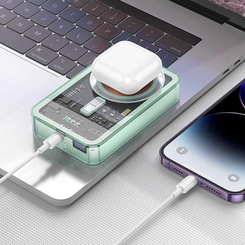 Повербанк Hoco Q14A Ice Crystal PD20W 10000 mAh Blue (00000068373_2) - фото 3 Повербанк Hoco Q14A Ice Crystal PD20W 10000 mAh Blue (00000068373_2) - фото 3