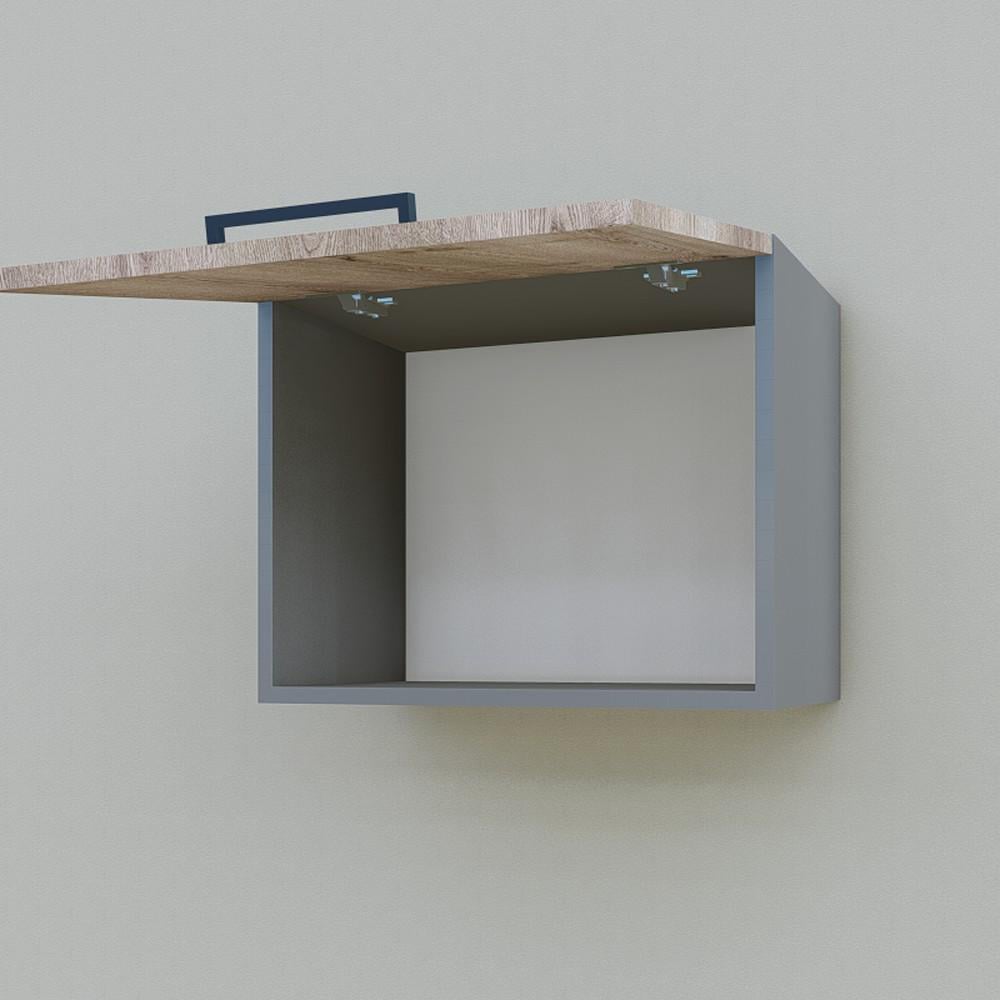 Шкаф навесной Opendoors МП9 для кухни под вытяжку 500 мм Аликанте/Антрацитовый (МП9/2) - фото 3 Шкаф навесной Opendoors МП9 для кухни под вытяжку 500 мм Аликанте/Антрацитовый (МП9/2) - фото 3