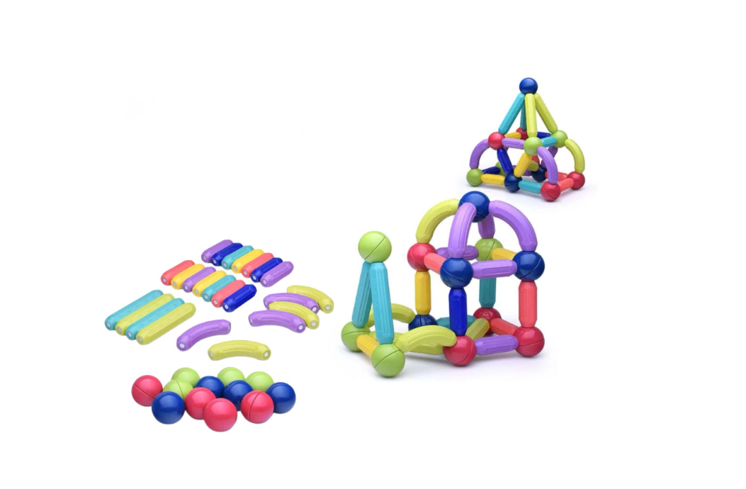 Конструктор магнитный 3D шарики и палочки 100 дет.