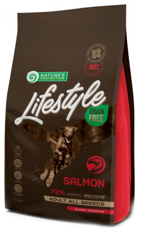 Корм для собак Nature's Protection Lifestyle Grain Free Salmon All Breeds 1,5 кг