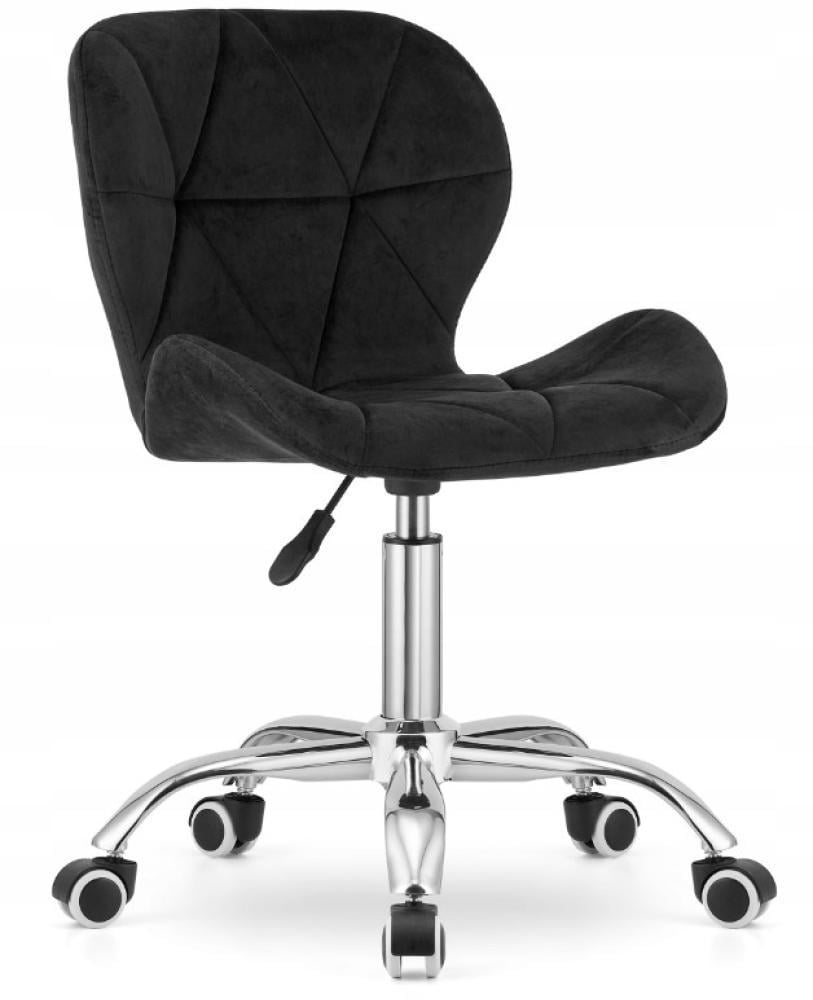 Кресло офисное Bonro B-531 велюровое на колесиках с регулировкой высоты сидения Черный (124-76-42300181)