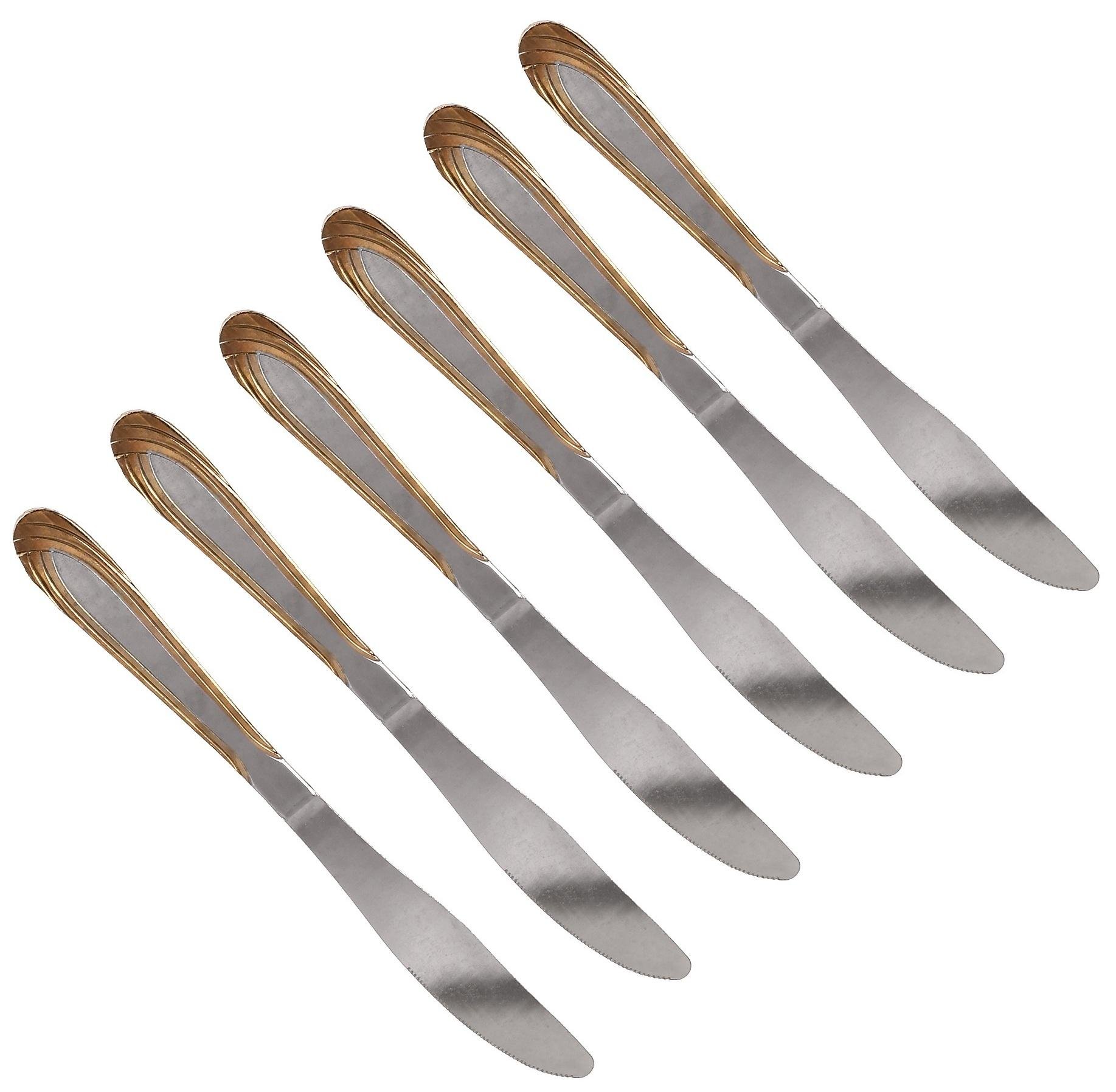 Набір столових ножів Stenson Oro із нержавіючої сталі 6 шт. (30446)