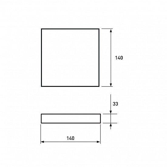 Світильник накладний EUROLAMP LED-NLS-13/40GM 13 W 220 V 900 lm 4000 K 140х140х33 мм (4260642638696) - фото 2