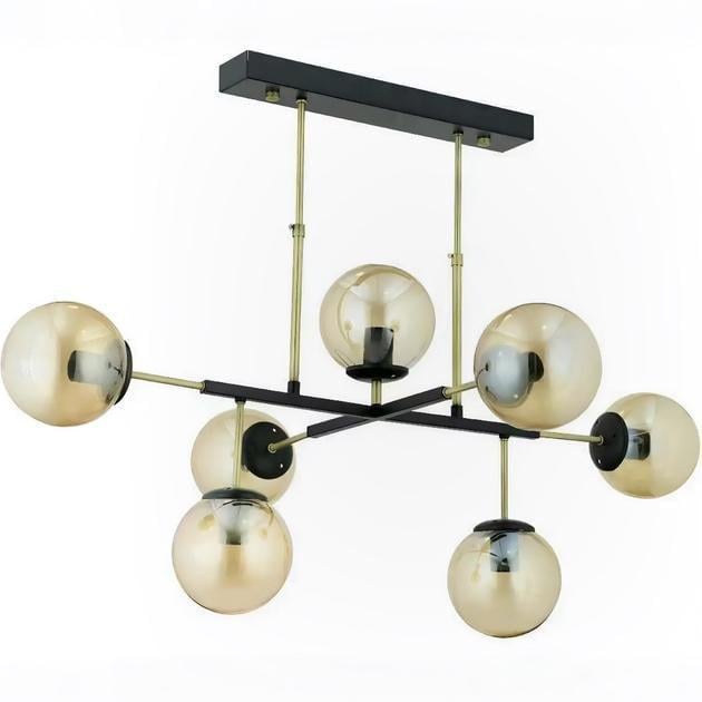 Люстра потолочная Sirius с металлическим креплением под семь ламп Е27 IP20 MX091-7 Copper+BK Медный/Черный (28686008)