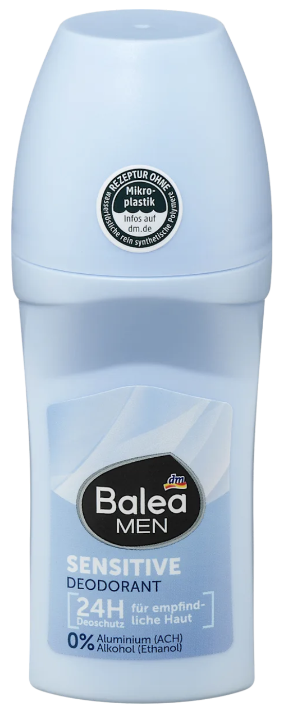 Дезодорант кульковий чоловічий Balea Sensitive 50 мл (4066447750652)