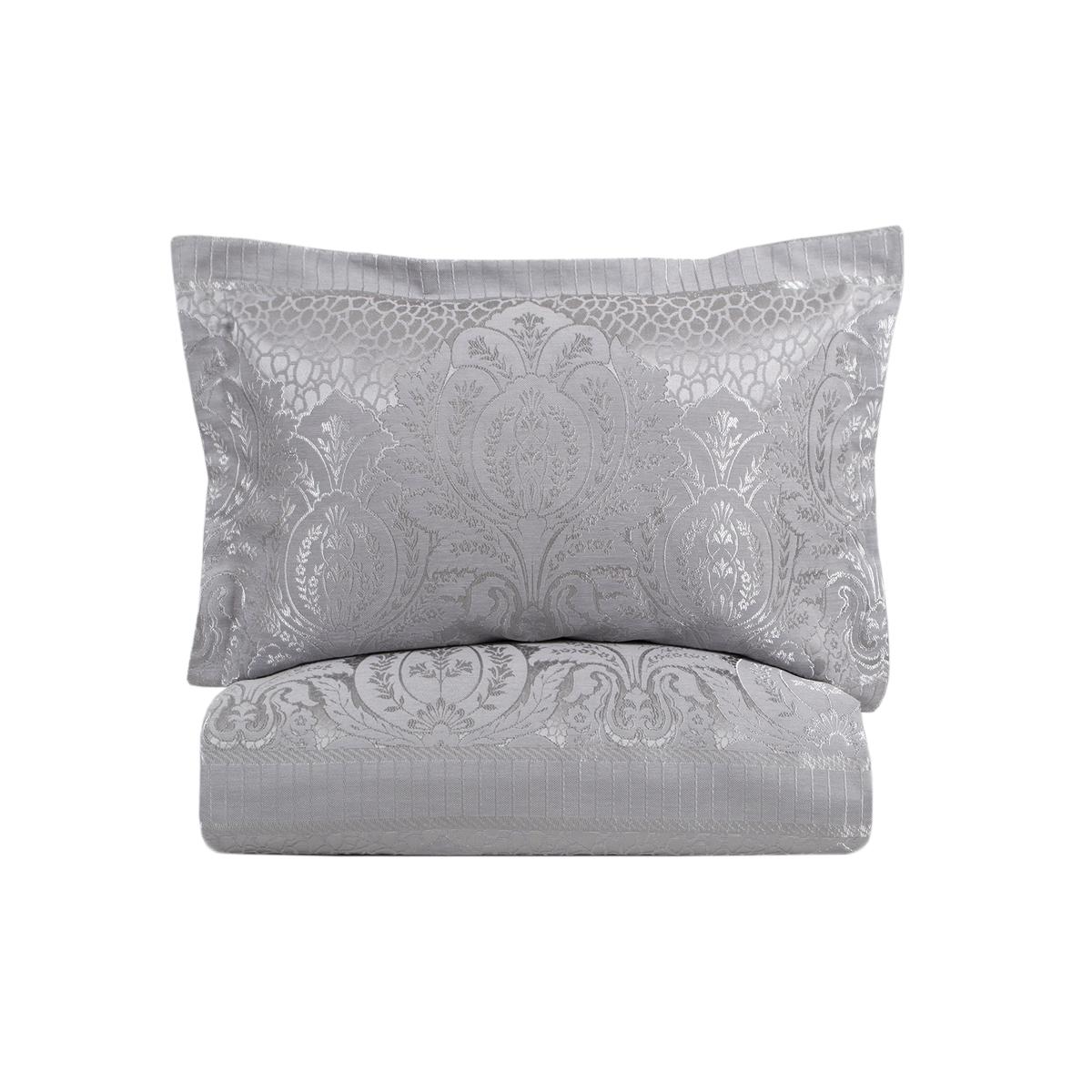 Покривало жакард з наволочками Dantela Vita Hazel євро Світло-сірий (svt-2000022345637) - фото 6