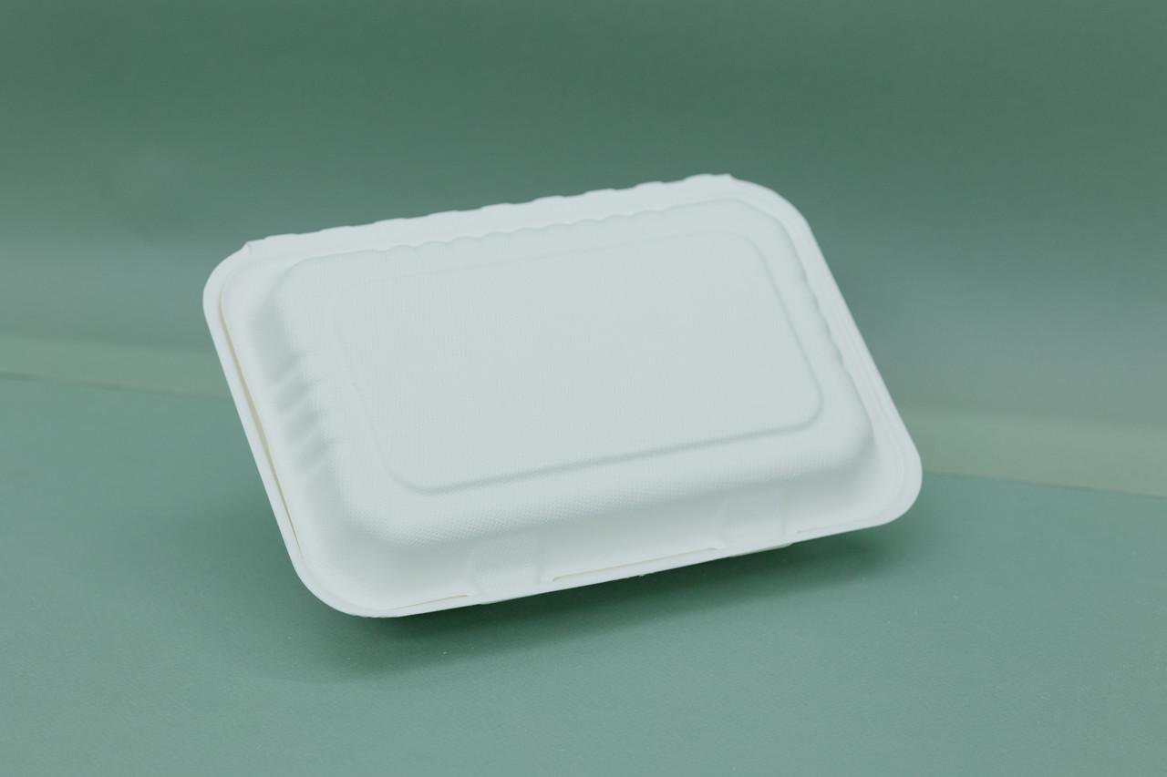 Одноразовый контейнер с 2 отделениями 23х15,5х7,6 см 125 шт. - фото 3