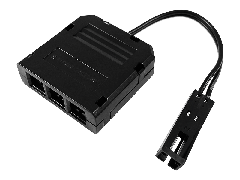Разветвитель на 3 разъема MINI AMP 22AWG кабель 100 мм LED Черный (3494)