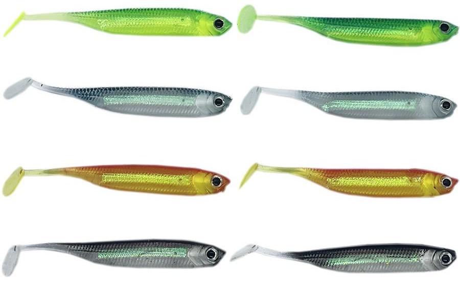 Набір віброхвостів Fox Reaper силіконових 7,3 см 2 гх8 шт. S Black/Gray/Green/Orange (267143)