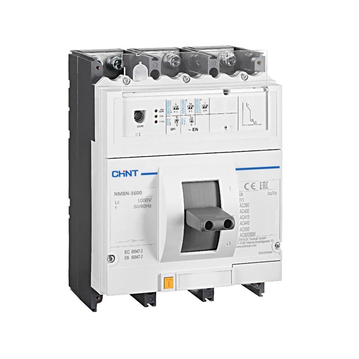 Автоматичний вимикач CHINT NM8N-1600S EN 3Р 800А 50кА в литому корпусі (263106)