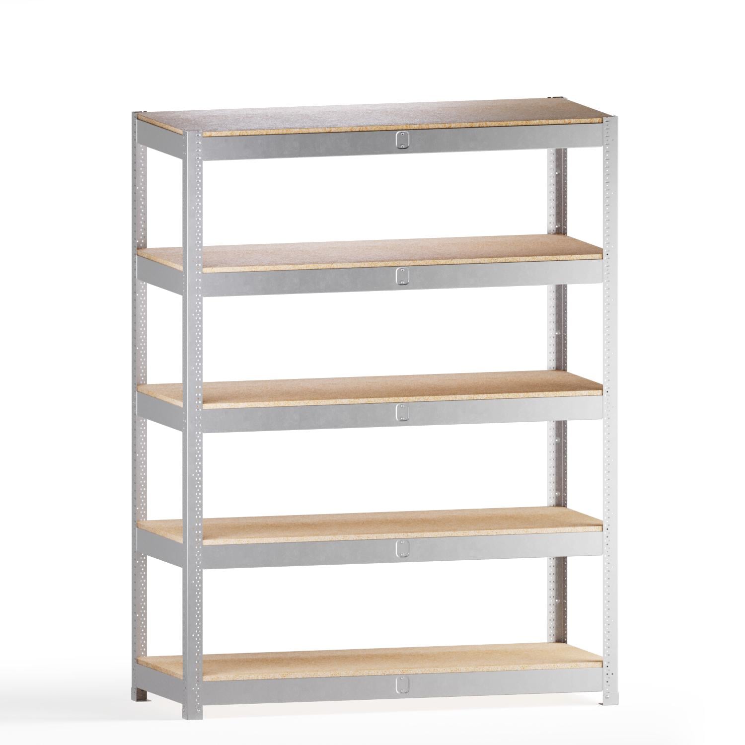 Стеллаж металлический оцинкованный ЧК-400 5 полок из шлифованного ДСП 3000х1440х600 мм (1610)