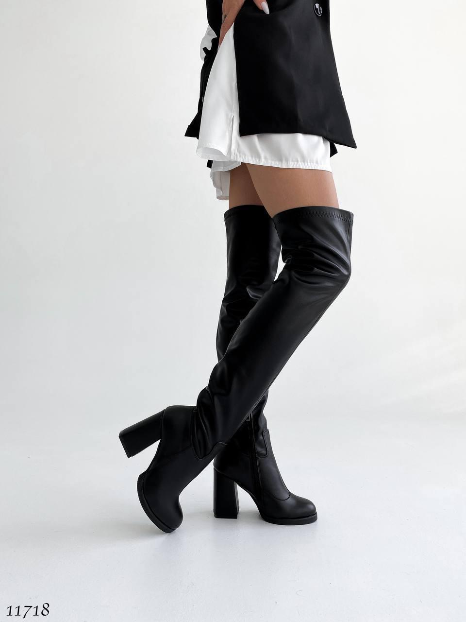 Ботфорти жіночі демі ANDRO р. 36 Чорний (11718-36) - фото 4