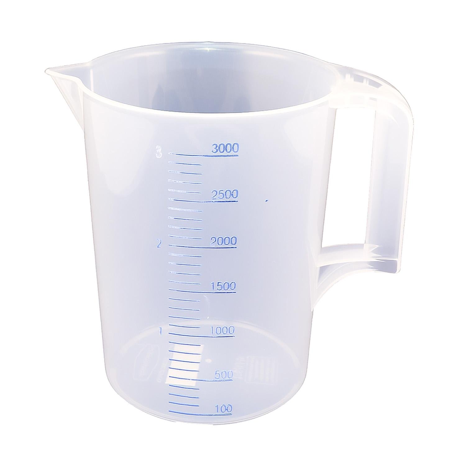Стакан мірний пластмасовий з ручкою для харчових продуктів 3 л Прозорий