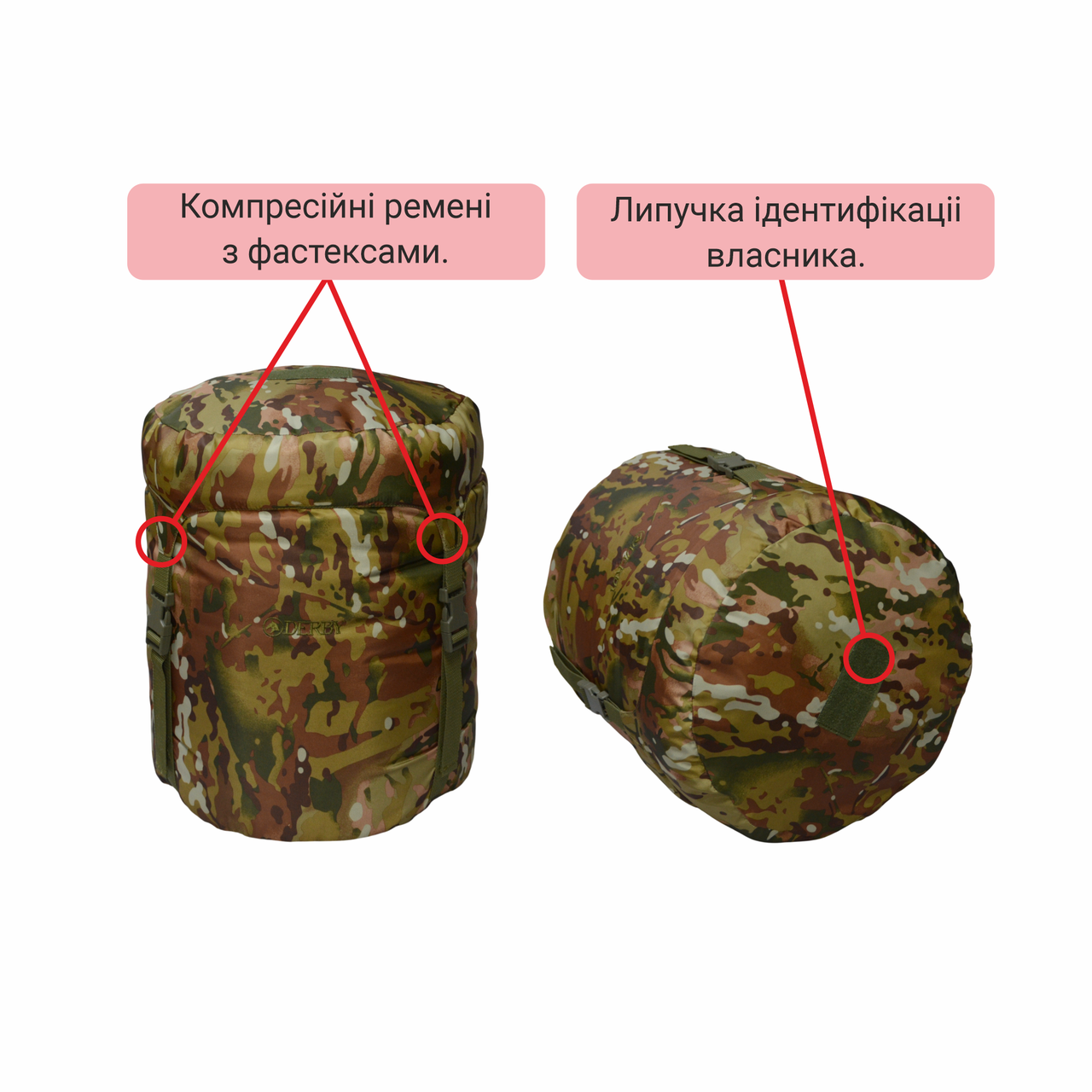 Спальный мешок-одеяло Derby CMK 240-90-L до -25°C левый Камуфляж (2807722088) - фото 9