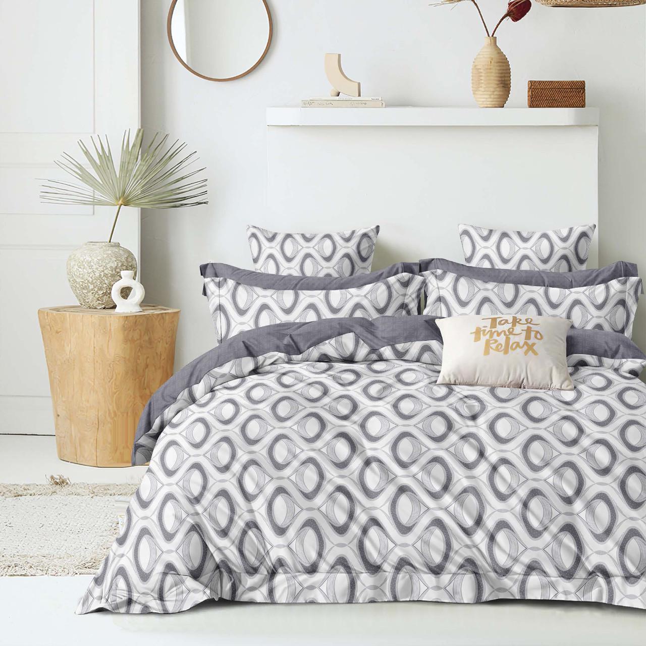 Постільна білизна Viluta 24311 із простирадлом на гумці 160х200 см двоспальна (23565298)