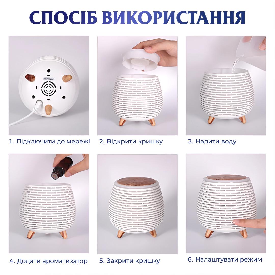 Зволожувач повітря Holdmay Aroma Diffuser 140 мл Білий (3970) - фото 16 Зволожувач повітря Holdmay Aroma Diffuser 140 мл Білий (3970) - фото 16