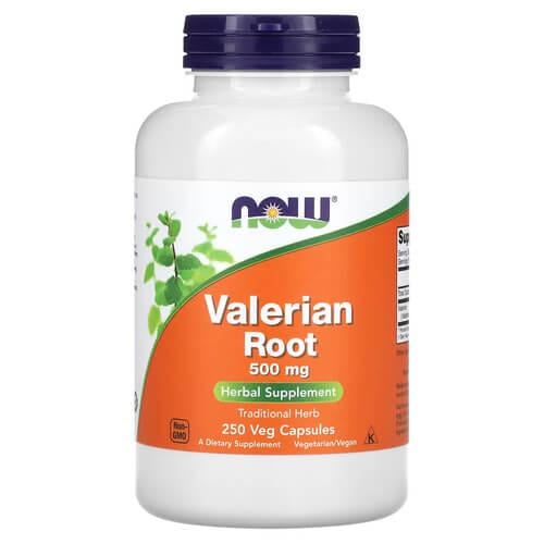 Валериана NOW Valerian Root 500 мг 250 veg capsules (NOW-004771)