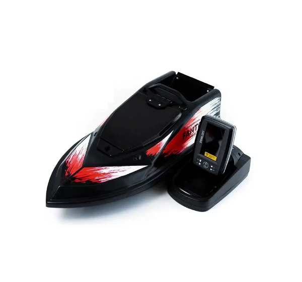 Кораблик для прикормки Фортуна Фантом Модерн с эхолотом Toslon520 и GPS автопилотом V3_10 Черный с красными