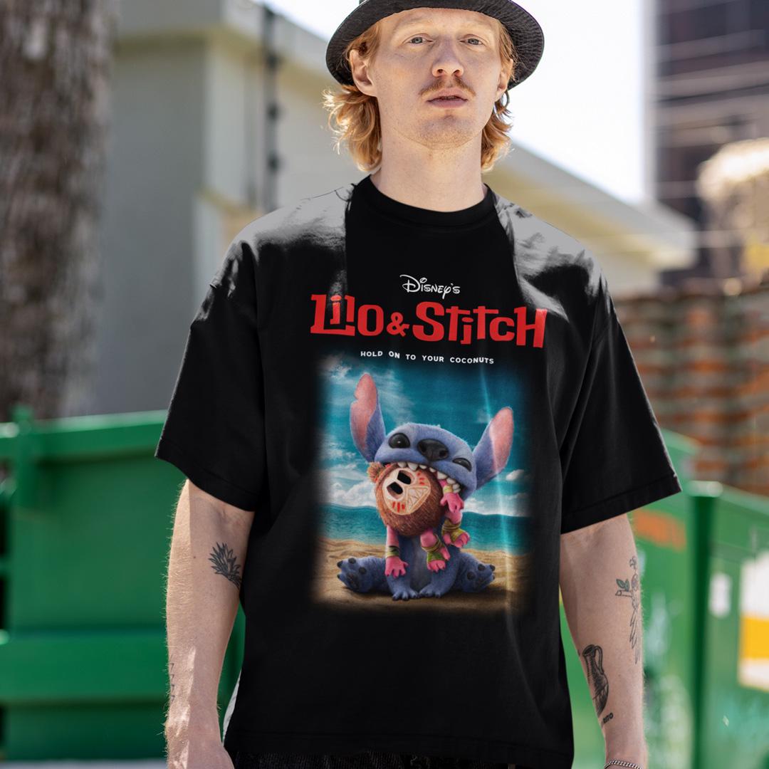 Футболка унисекс Stitch Hold On To Your Coconuts 4XL Черный (0000009399)
