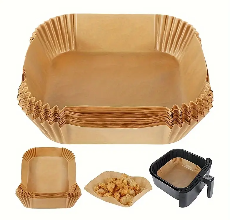 Форми паперові для аерогриля квадратні 50 шт. 20/28х4 см - фото 2