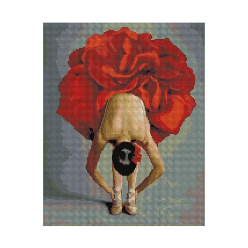 Алмазная мозаика FA13209 Балерина-цветок 40x50 см