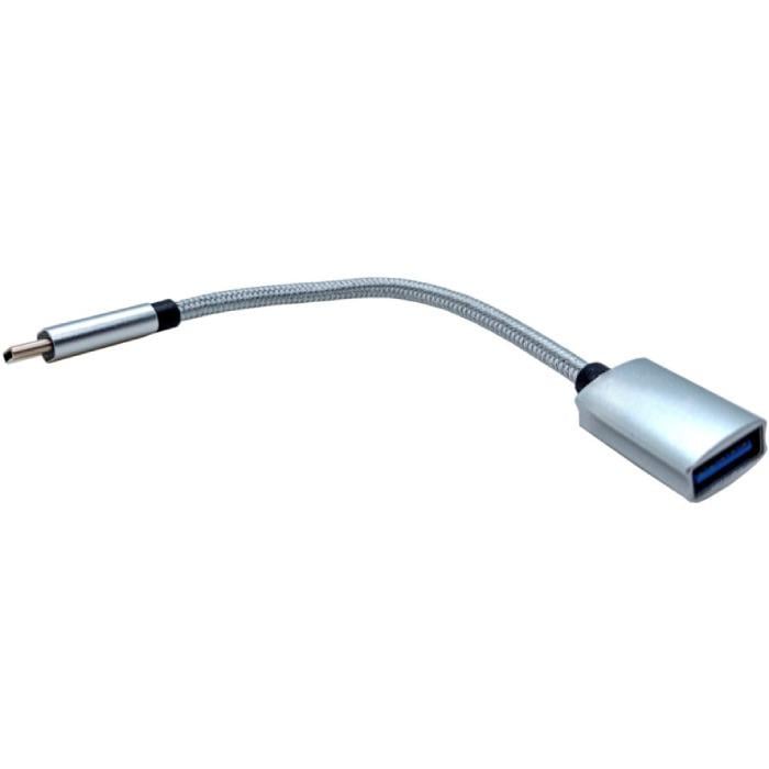 Адаптер-перехідник OTG USB3.2 USB AF/Type-C Сріблястий (605709)