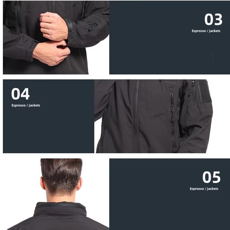 Куртка водонепроницаемая Softshell с флисом Solve Мультикам 2XL (KT6000806) - фото 4 Куртка водонепроницаемая Softshell с флисом Solve Мультикам 2XL (KT6000806) - фото 4