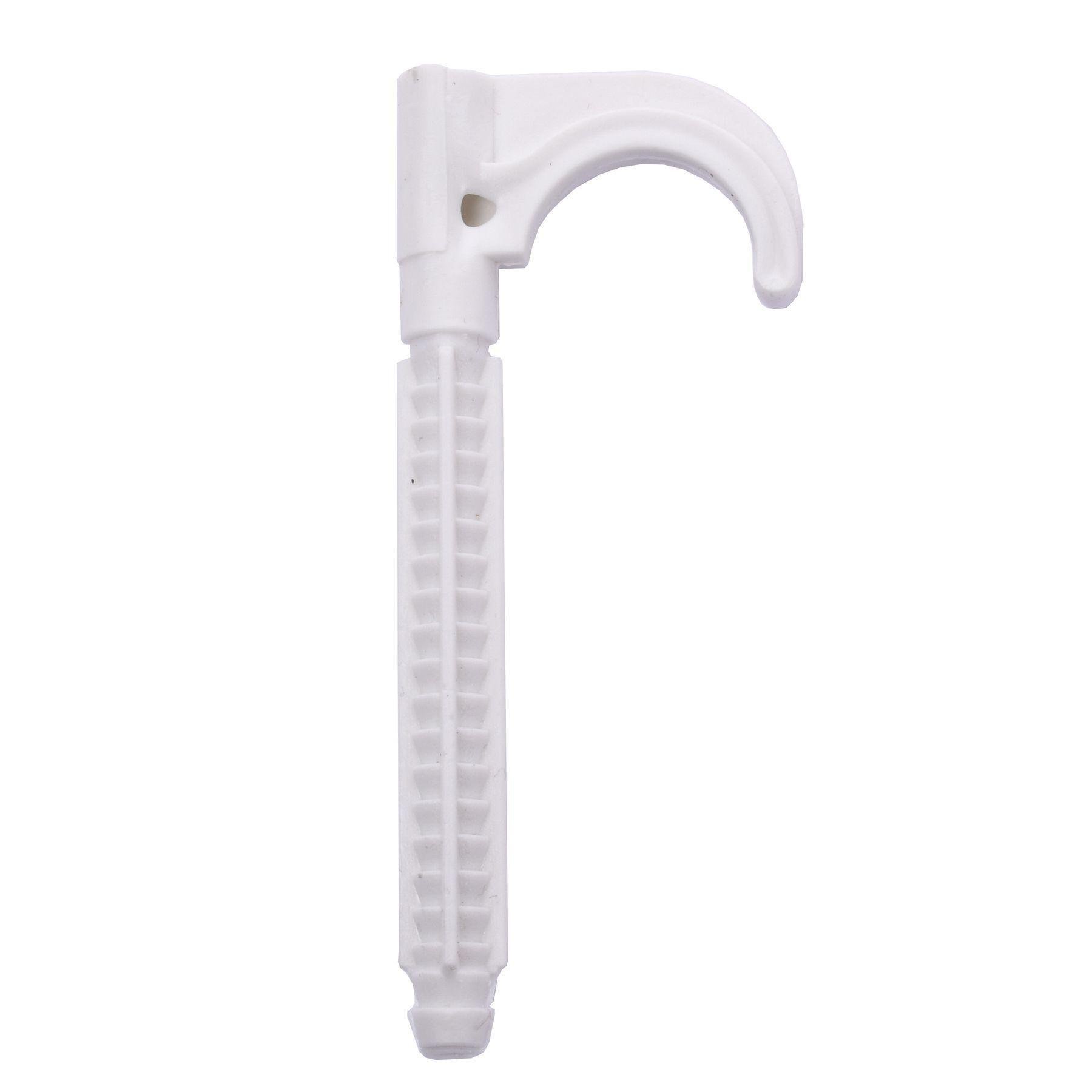 Кріплення-гак забивне одинарне для труби 16-25 100 мм 100 шт. Білий (30364355)