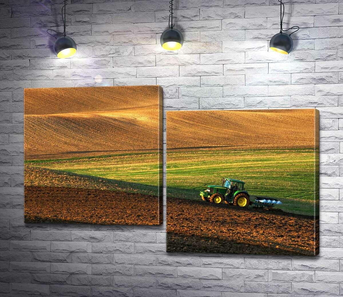 Модульная картина ArtPoster Трактор пашет бескрайние холмы полей 100x64 см Модуль №5 (002518) Модульная картина ArtPoster Трактор пашет бескрайние холмы полей 100x64 см Модуль №5 (002518)