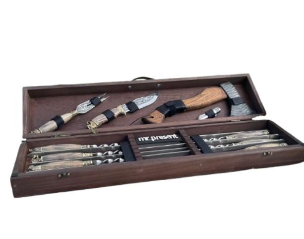 Набор шампуров Premium Elite Хищник в кейсе