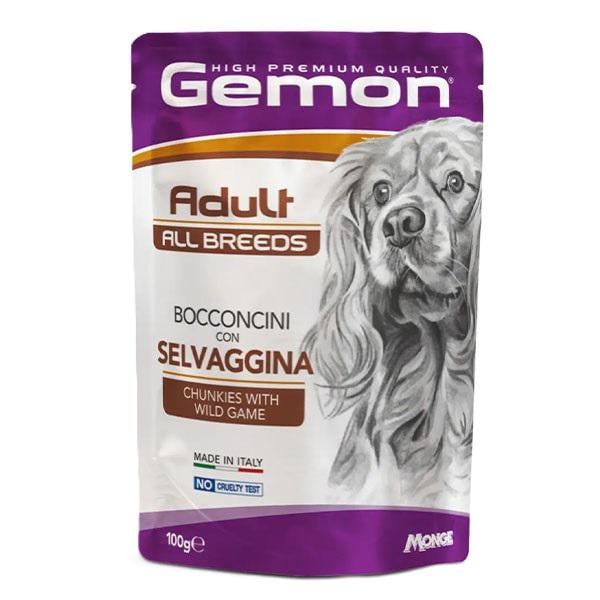 Корм для собак влажный GEMON Dog Wet дичь 100 г (000025769)