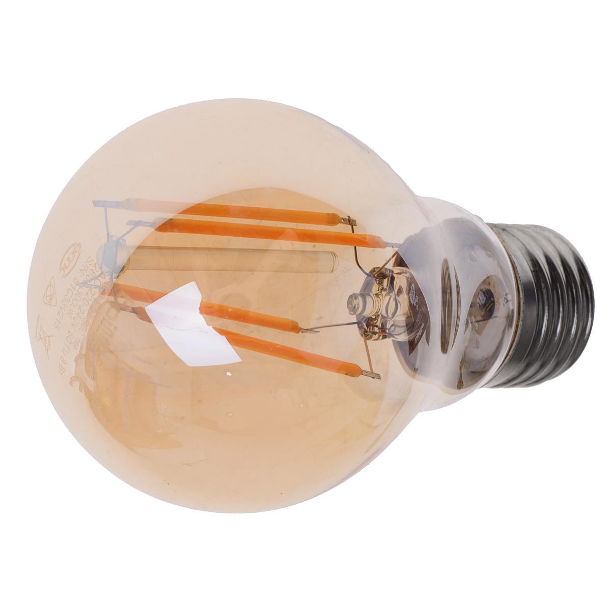 ᐉ Лампа Brille светодиодная Эдисона E27 Led 8 W W W A60 COG Золотистый ...