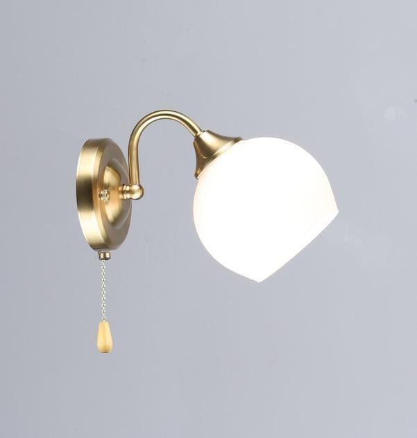 Бра настінне Valeso з круглим плафоном одинарне Е27 IP20 N6632/1W Мідний (28686889)