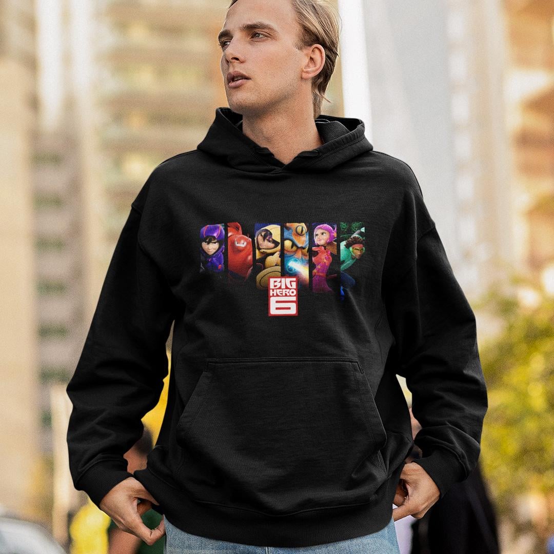 Худи мужское флисовое Big Hero 6 Movie Heroes United 2XL Черный (00000005673)