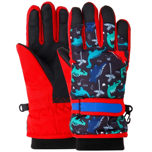 Рукавички лижні дитячі зимові LUCKYLOONG C-1699 L/XL Чорний/Червоний Рукавички лижні дитячі зимові LUCKYLOONG C-1699 L/XL Чорний/Червоний