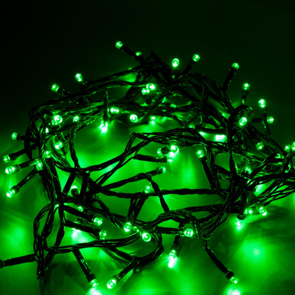 Новогодняя led гирлянда на окно 80 Led 4, 85 м Зеленый (1008941-Green)