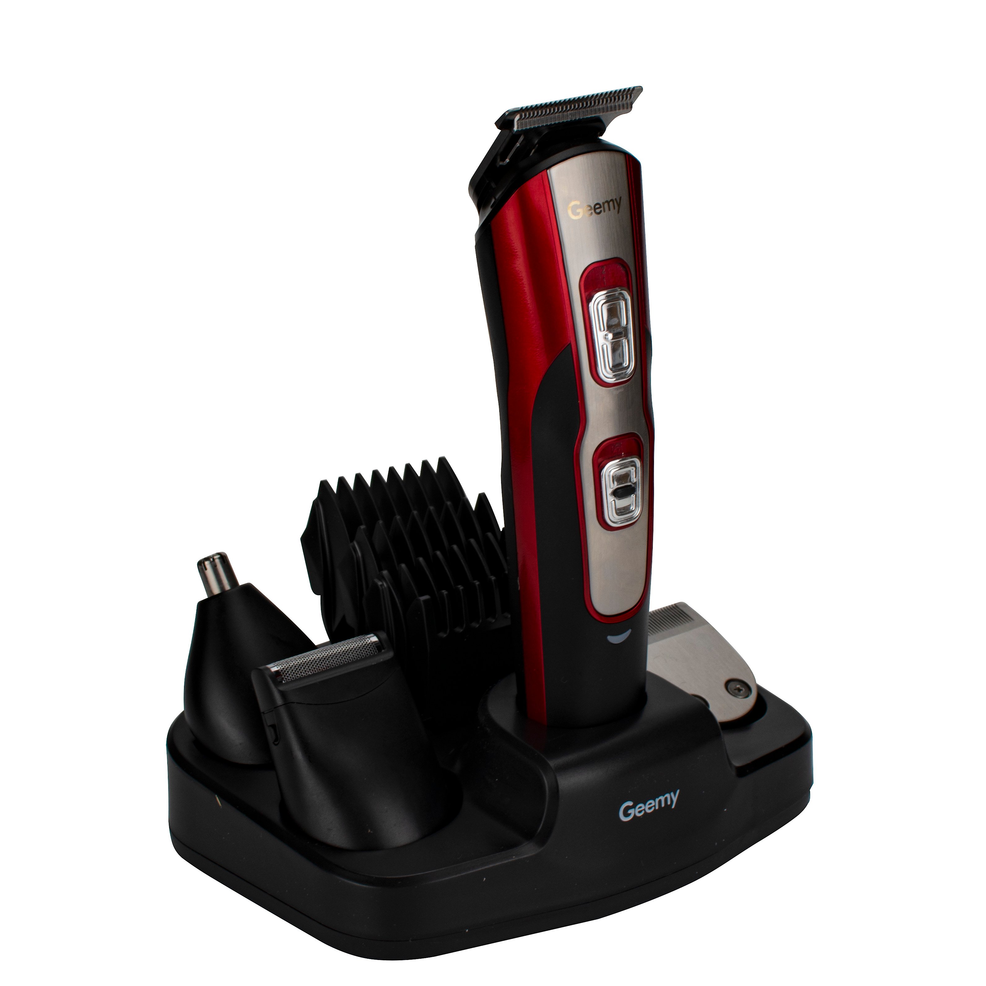 Набір для підстригання 10-в-1 Geemy GM-592, Black-Red