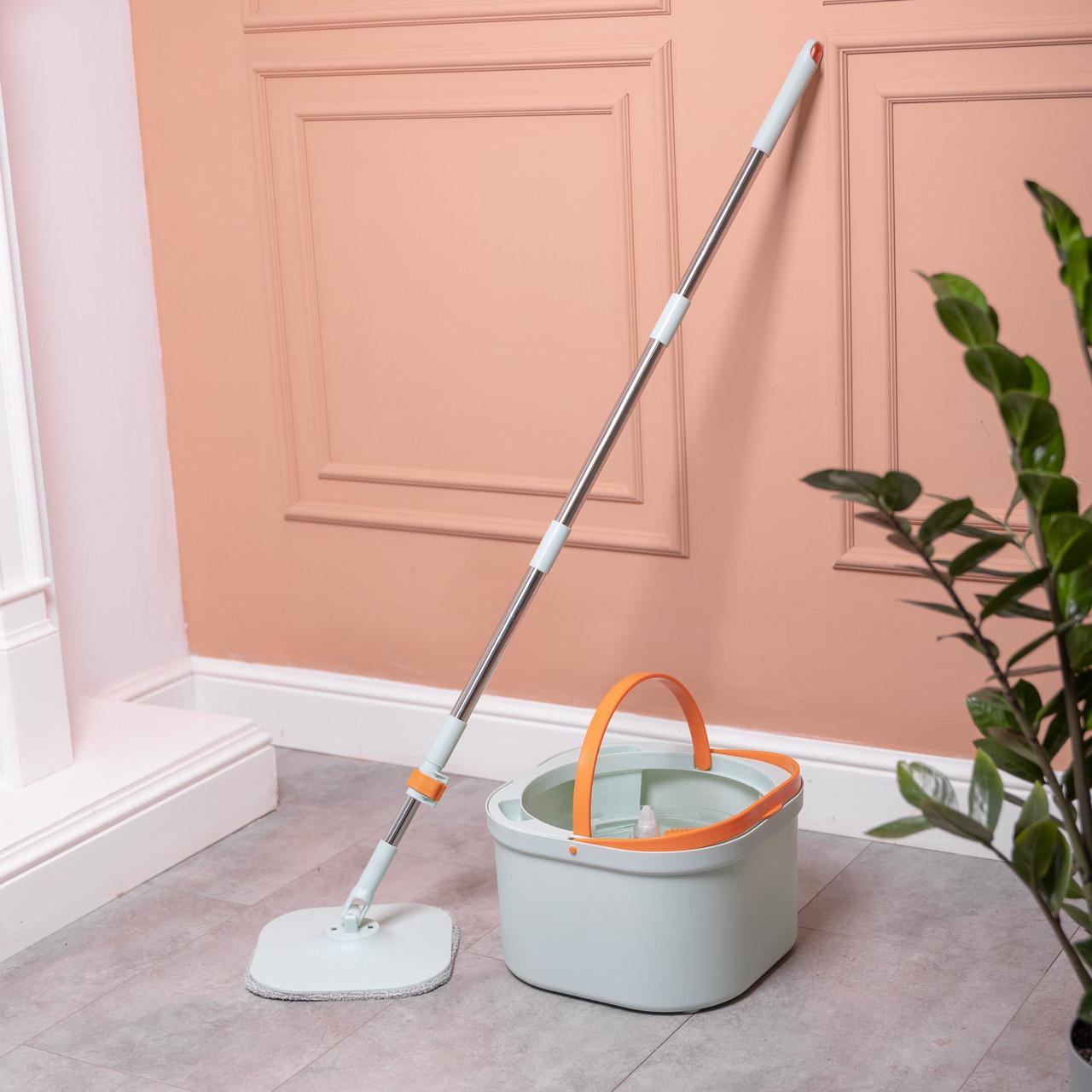 Набор для уборки швабра с отжимом и ведром HP-35015-46 Зеленый (A-035272) - фото 2