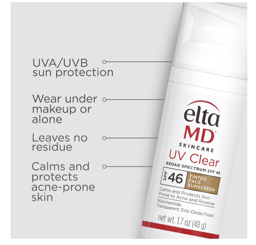 Сонцезахисний крем EltaMD UV Clear Tinted Broad Spectrum SPF 46 48 г - фото 2